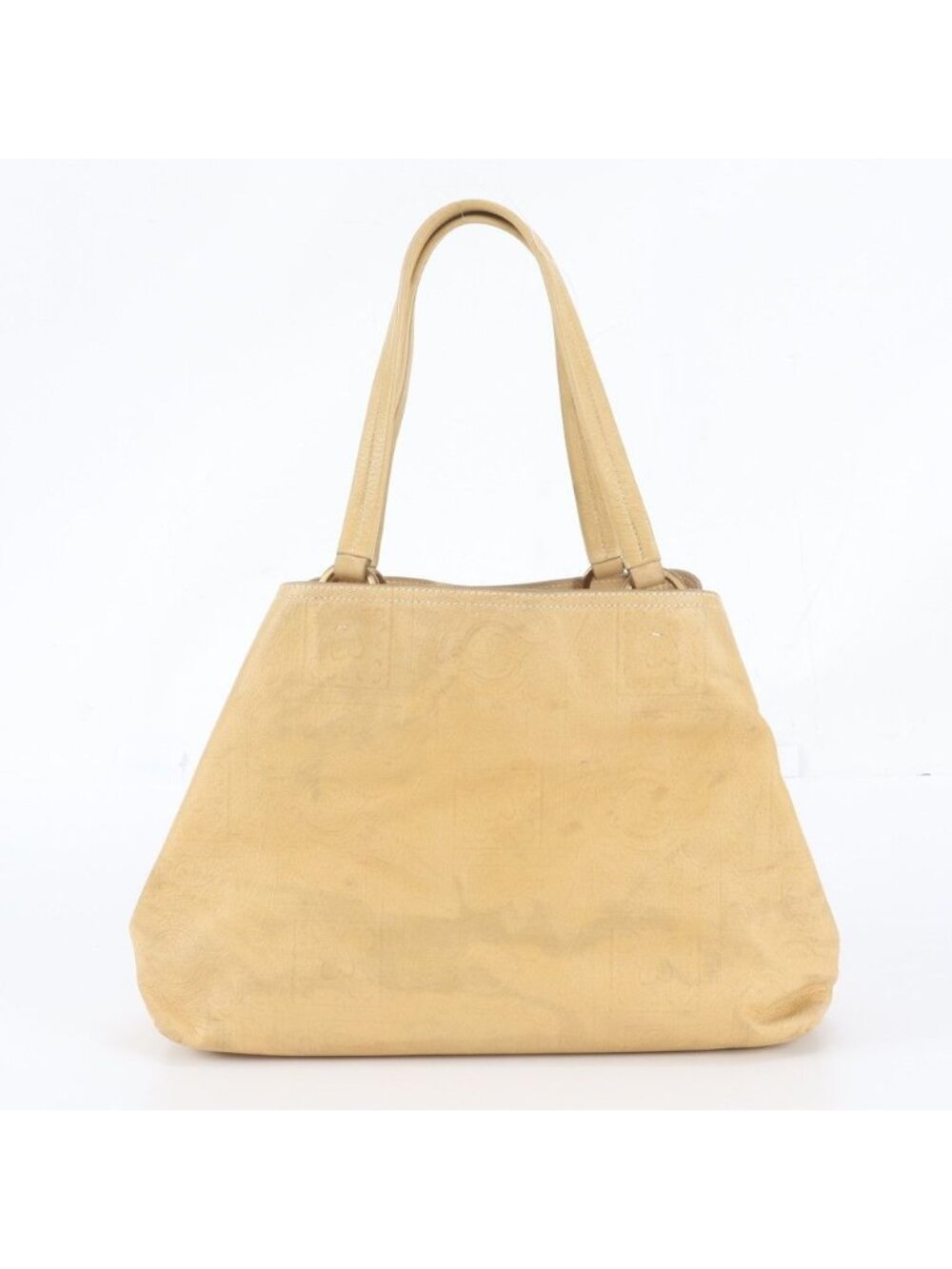 Prada White Tag Triangle Logo Leather Tote Bag Shoulder
